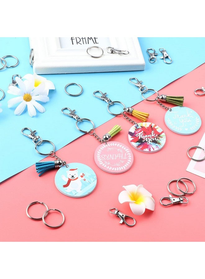 SANNIX 60Pcs Lobster Claw Clasps With Key Rings 30Pcs Keychains Clips Hooks And 30Pcs Key Chain Rings Keychain Accessories Keychain Rings For Crafts Keychain Making Kit For Crafts - Image 5