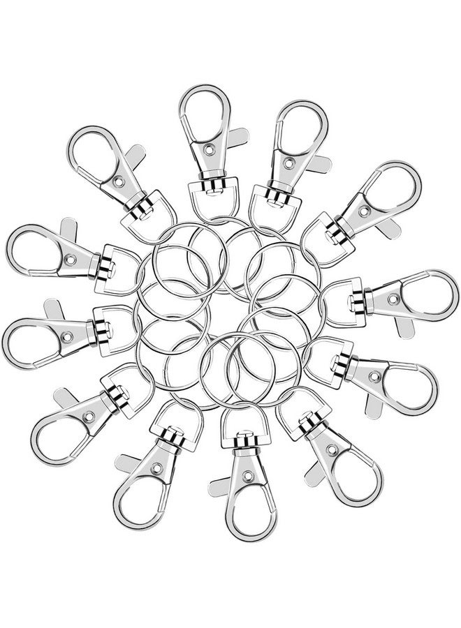 SANNIX 60Pcs Lobster Claw Clasps With Key Rings 30Pcs Keychains Clips Hooks And 30Pcs Key Chain Rings Keychain Accessories Keychain Rings For Crafts Keychain Making Kit For Crafts - Image 3