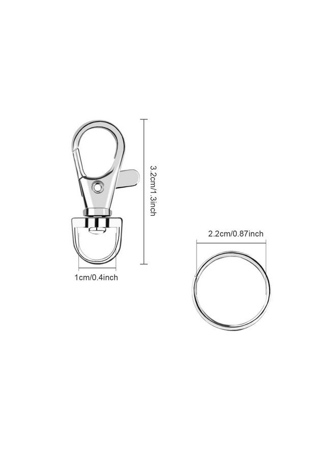 SANNIX 60Pcs Lobster Claw Clasps With Key Rings 30Pcs Keychains Clips Hooks And 30Pcs Key Chain Rings Keychain Accessories Keychain Rings For Crafts Keychain Making Kit For Crafts - Image 2