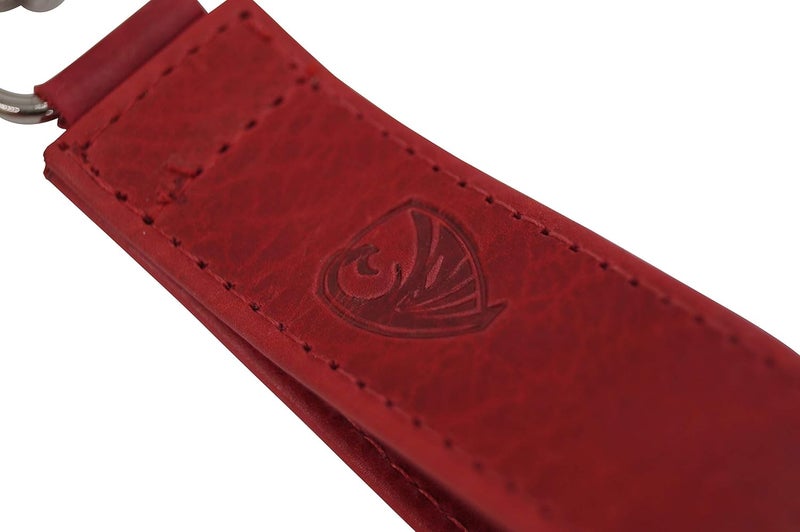 GERMANUS Red Leather Keyring with Lobster Clasp - Image 2