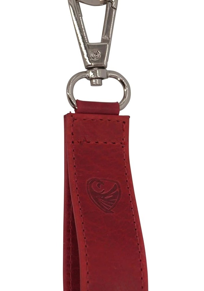 GERMANUS Red Leather Keyring with Lobster Clasp - Image 1