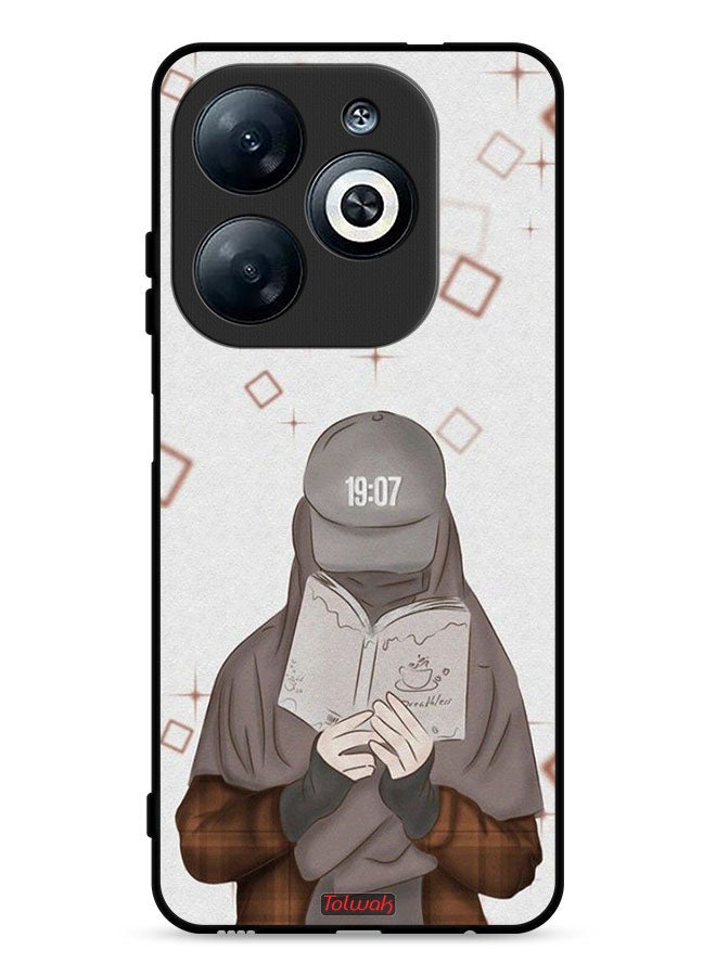 Tolwak Infinix Smart 8 4G Protective Case Cover Girl Reading Art - Image 1
