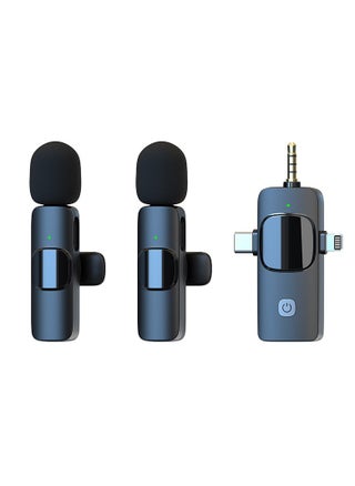 Wireless Lavalier Microphone, 3-in-1 Receiver Compatible with iPhone, Android, Laptop, Camera – Noise Reduction, Rechargeable Battery for Podcast, Video Recording (2 Mics) - pzsku/Z0796FBD671B754268EE0Z/45/_/1727003142/0582741c-c905-4de2-af5b-46b42b6cb9f6