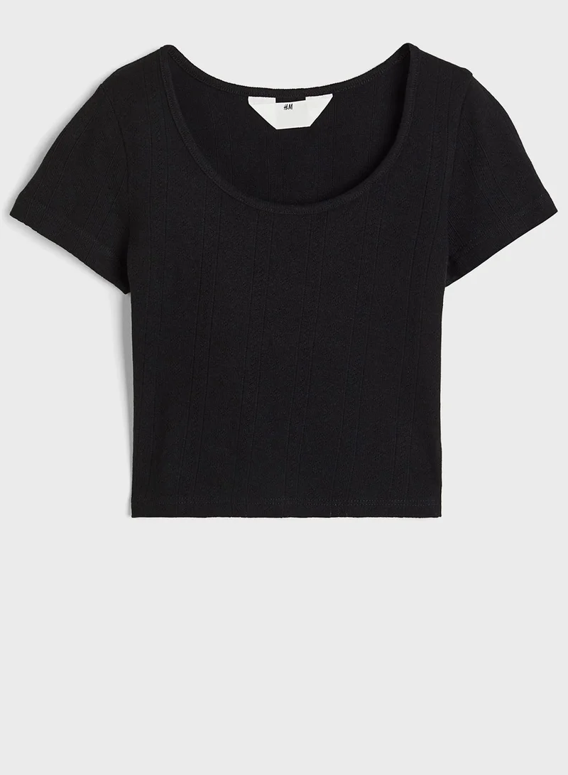 H&M Kids Pointelle Jersey Top