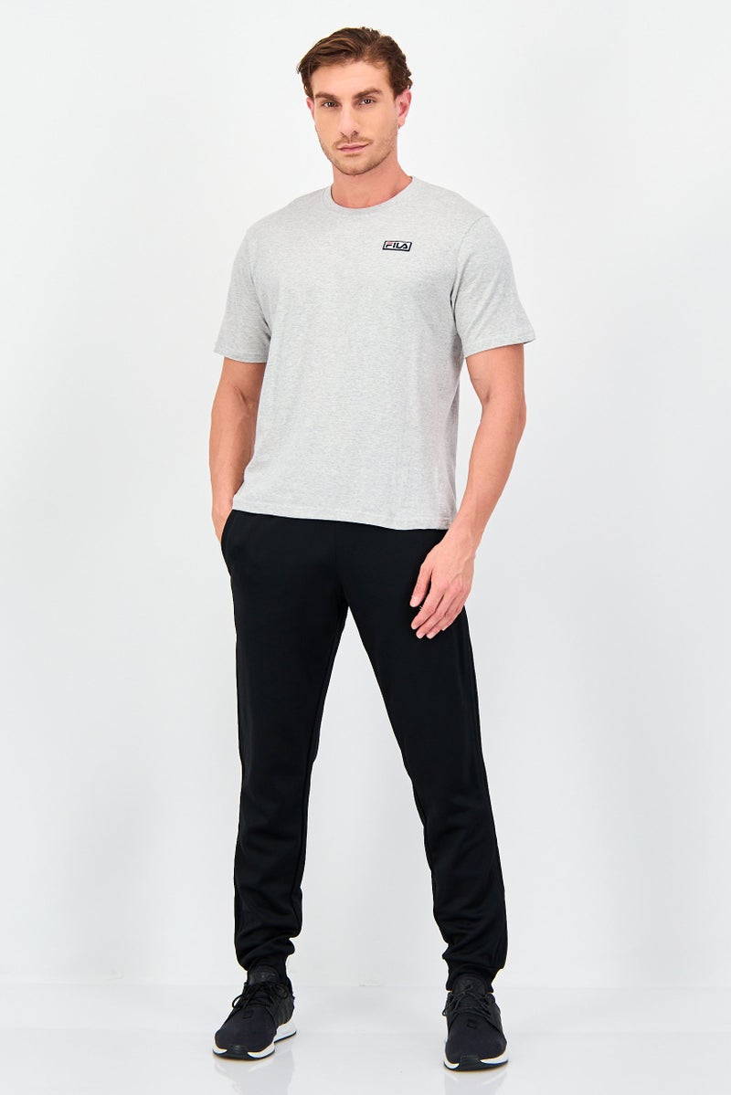 FILA Men Sportswear Fit Short Sleeve Outdoor T-shirt,  Light Grey Marl - Image 2