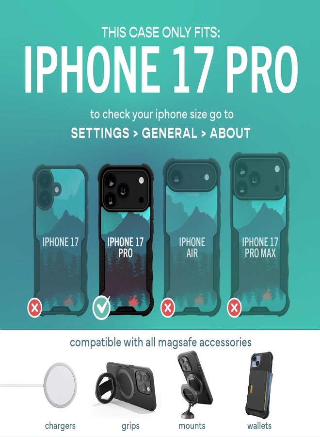 سمارتيش جراب Smartish® MagSafe لهاتف iPhone 17 Pro - جراب Gripzilla المغناطيسي الواقي للرجال [متين وقوي] درع قبضة شديد التحمل بمواصفات عسكرية - تم اختباره ضد السقوط لهاتف iPhone 17 Pro - قادر على تحمل أقسى الظروف - Image 5