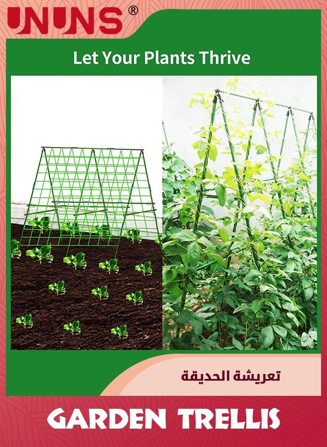 UNUNS Plant Climbing Trellis,48”x 48”Foldable Cucumber Trellis Set,A-Frame Garden Trellis For Climbing Plant Outdoor,Detachable Cucumber Trellis For Raised Bed,Plant Grow Support For Tomato,Squash,Vegetable - Image 3
