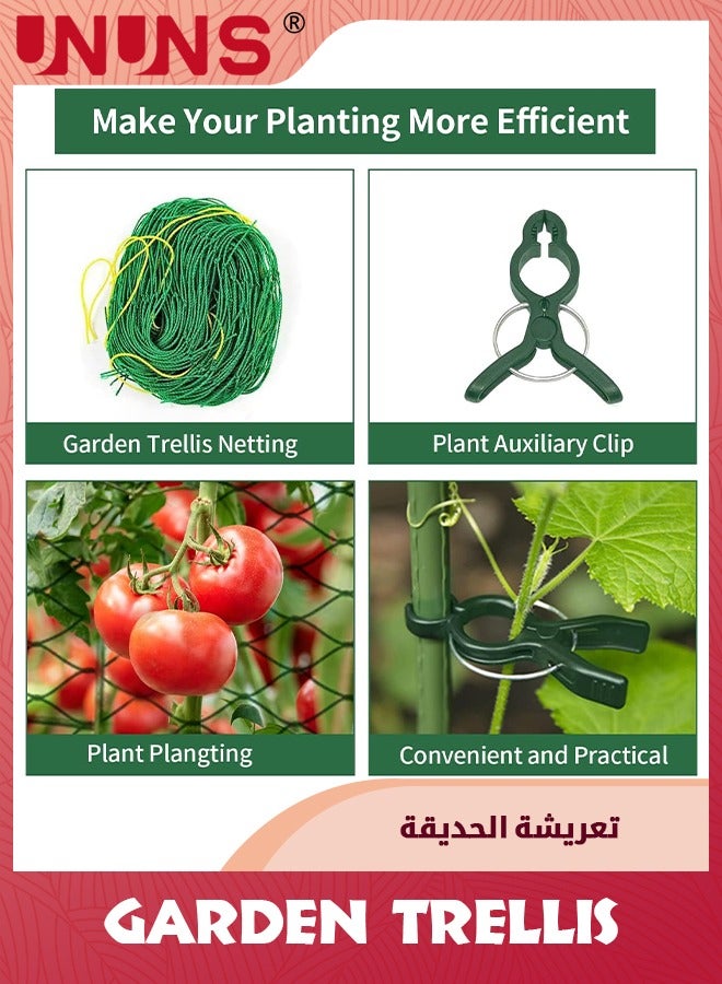 UNUNS Plant Climbing Trellis,48”x 48”Foldable Cucumber Trellis Set,A-Frame Garden Trellis For Climbing Plant Outdoor,Detachable Cucumber Trellis For Raised Bed,Plant Grow Support For Tomato,Squash,Vegetable - Image 4