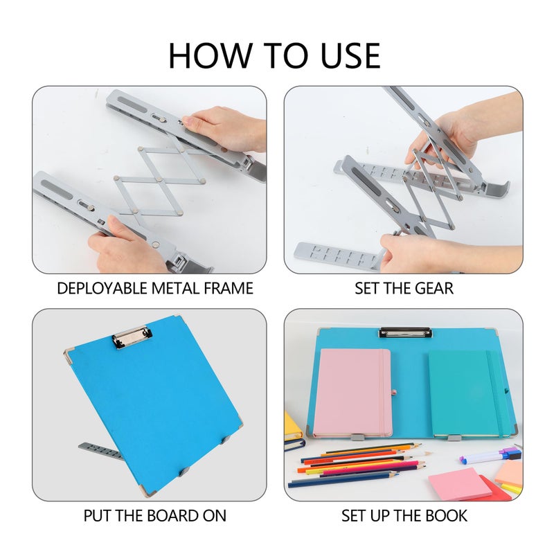 Farrdun Slant Board for Writing 16 x 12 Inch Adjustable Tilted Writing Board Sloped Surface to Improve Handwriting Legibility 20°Slanted Clipboard for Writing Reading Drawing - Image 2