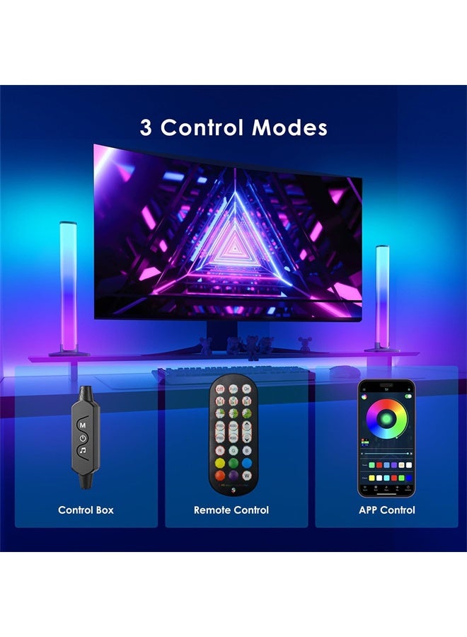 HOMESTAR 2 Pcs Smart LED Light Bars, RGB Gaming Lights, Sync with Music, Video, Game, APP Remote Voice Control, Gaming Lights With Scene Modes and Music Modes - Image 3