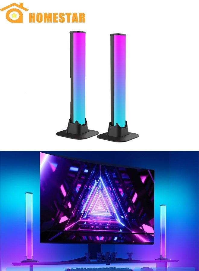 HOMESTAR 2 Pcs Smart LED Light Bars, RGB Gaming Lights, Sync with Music, Video, Game, APP Remote Voice Control, Gaming Lights With Scene Modes and Music Modes - Image 1