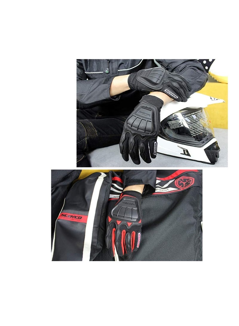 SCOYCO Motorcycle Gloves men, with Reinforced Knuckle,Anti-Slip,Breathable, Shockproof Powersports Protective Riding Gloves - Image 5