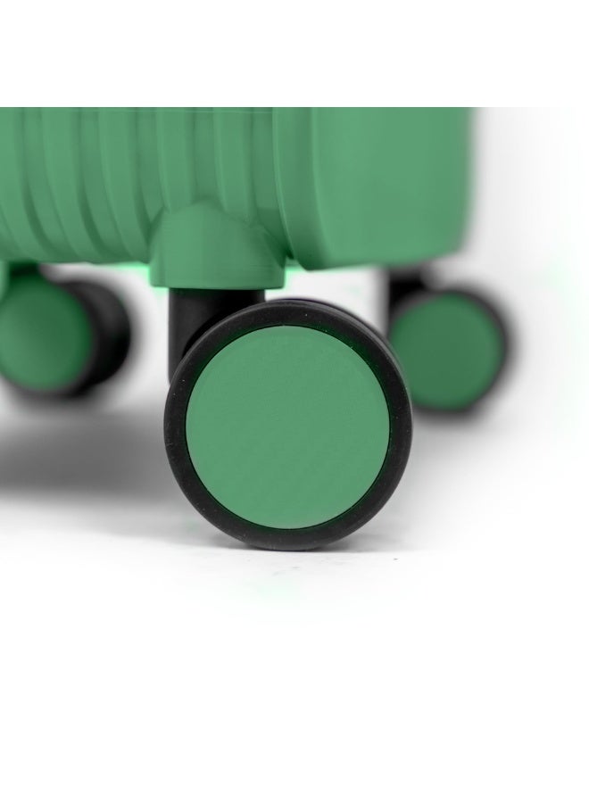 حقيبة سفر فاخرة ذات جودة عالية خفيفة و يدوية مقاس 20 بوصة معتمدة من شركات الطيران | هيكل صلب من مادة PC مزودة بعجلات للسفر | لون اخضر - Image 3