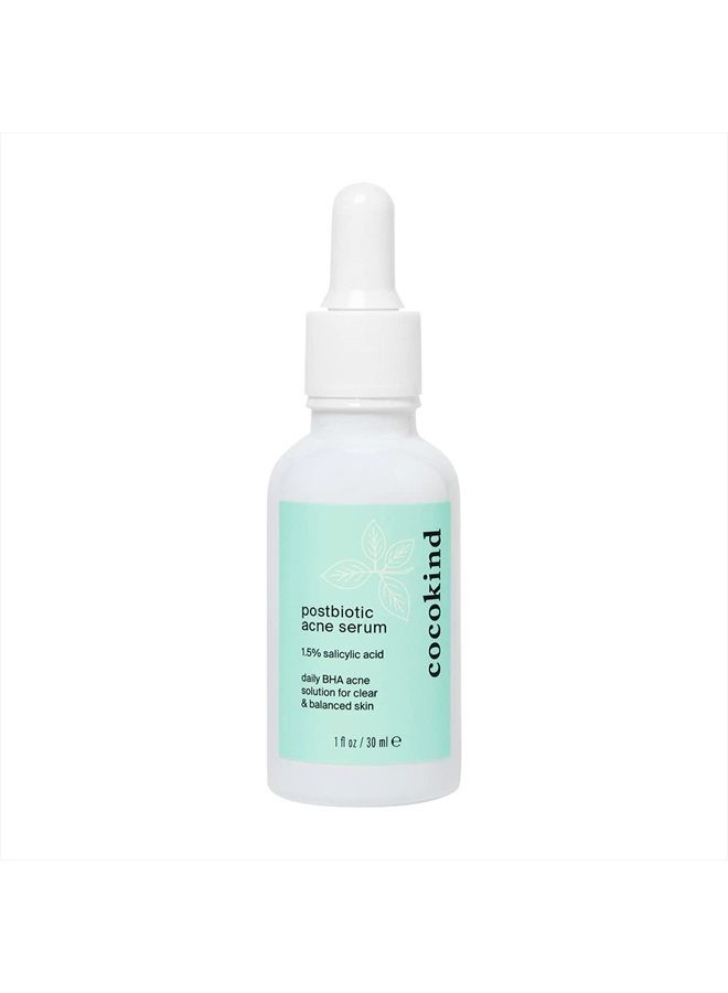 Cocokind Postbiotic Acne Serum, Salicylic Acid Serum and BHA Liquid Exfoliant - Exfoliating, Brightening and Hydrating Serum - Image 1