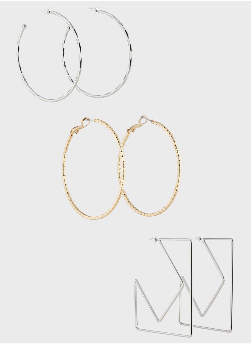 ELLA 3 Pack Hoop Earring Set  - Image 1
