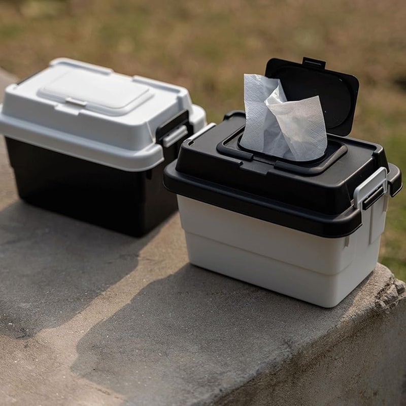 Army Green Outdoor Camping Storage Box Tissue Holder Portable Picnic Organizer - Image 4