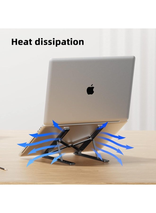 هالامين حامل كمبيوتر محمول، حامل كمبيوتر محمول، حامل كمبيوتر محمول قابل للتعديل، حامل كمبيوتر محمول (أسود) - Image 2