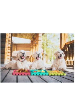 Excefore 4 PCS Dog Lick Pad Set Slow Feeder Mat and Slow Dispensing Treater Mat Suctions to Wall for Pet Bathing, Grooming  - Image 3