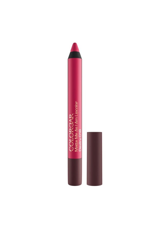 Colorbar Matte me as I am Lipcolor-Devilry, Mauve, 2 g | Moisturize and condition lips| Long Lasting| Waterproof and Smudge-proof - Image 2