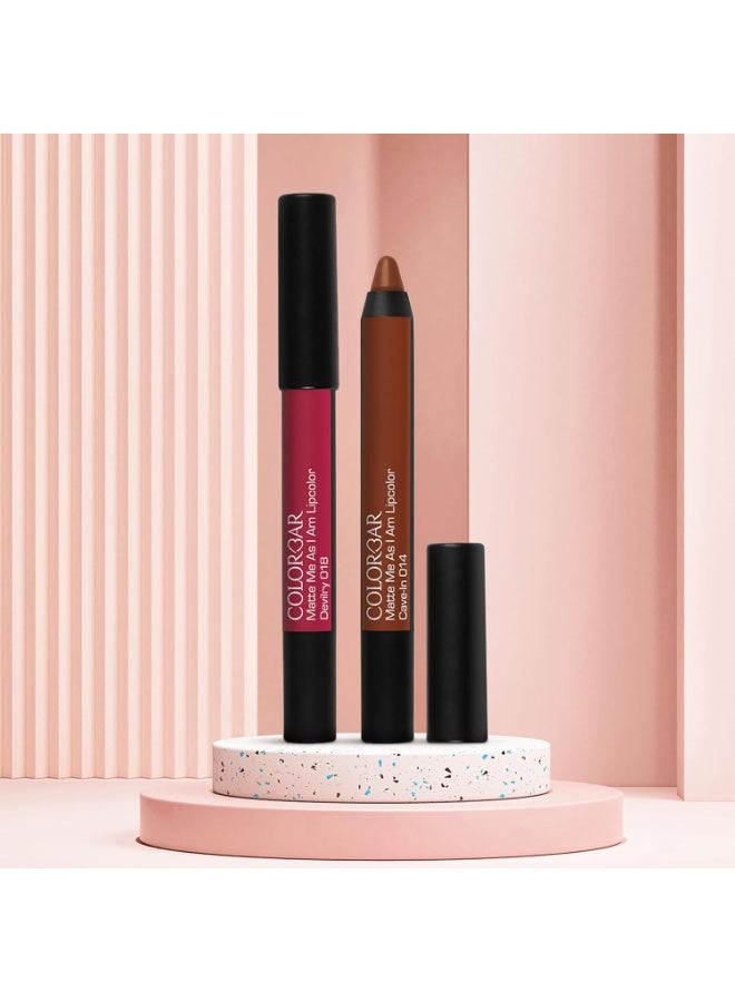 Colorbar Matte me as I am Lipcolor-Devilry, Mauve, 2 g | Moisturize and condition lips| Long Lasting| Waterproof and Smudge-proof - Image 5