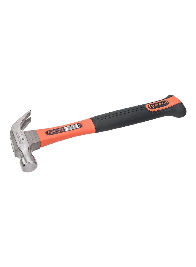 Tactix 221001 Impact Resistant Fiberglass Handle Claw Hammer Black and Orange - Image 3