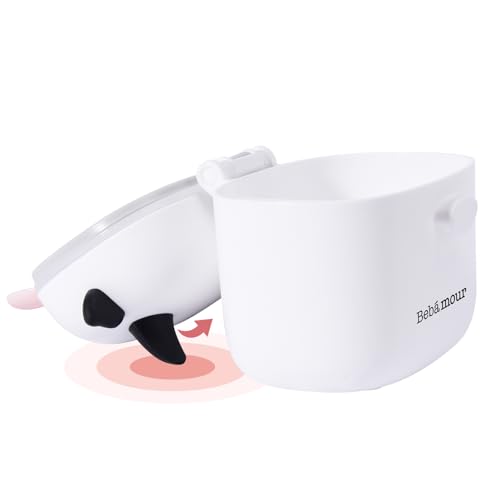 Bebamour Baby Formula Dispenser On The Go, Formula Container to Go, Formula Holder for Travel, Candy Fruit Snack Storage Container with Scoop and Leveller (Black) - Image 3