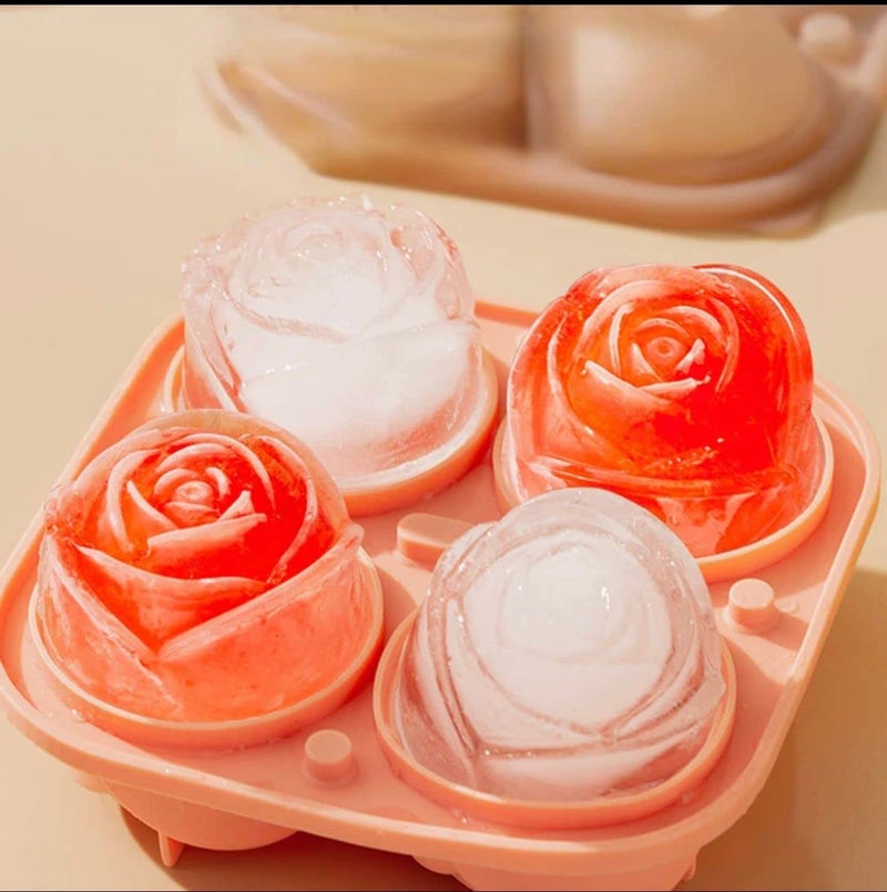 kesig Rose Ice Molds Large Ice Cube Trays Make Flower Shape Ice Silicone Rubber Fun Big Ice Ball Maker for Cocktails Juice Whiskey Bourbon Freezer Dishwasher Safe - Image 5