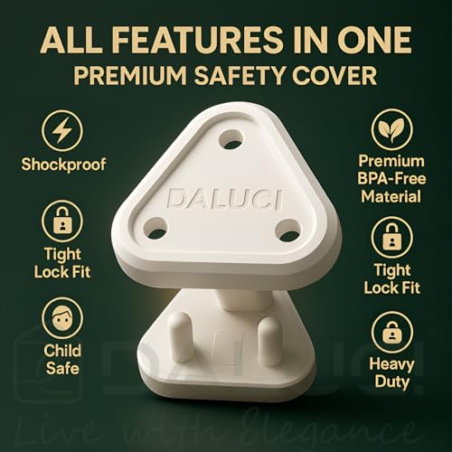 DALUCI Baby Proofing Socket Plug Covers - 20 Piece Switch Board Cover for Kids Safety | Electric Socket Protector & Dummy Plug Guards (Pack of 20, White) - Baby Safety Products for Home - Image 4