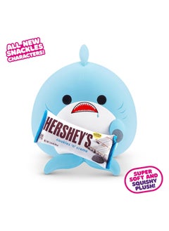 Snackles Series 2 Shark & Hershey (Cookies n Cream) 8 Inch Plush by ZURU, Ultra Soft Plush, Collectible Plush with Real Licensed Brands, Stuffed Animal, Giftable