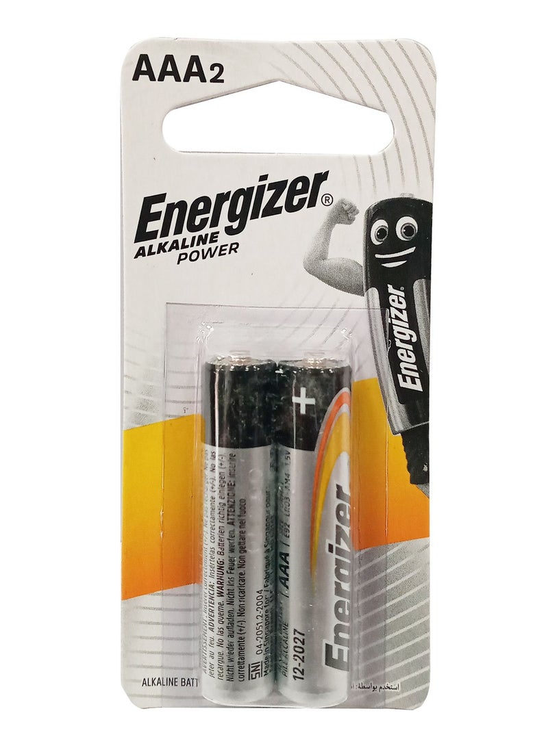Energizer - Energizer Alkaline batteries - AAA [Pack Of 2] - Image 1