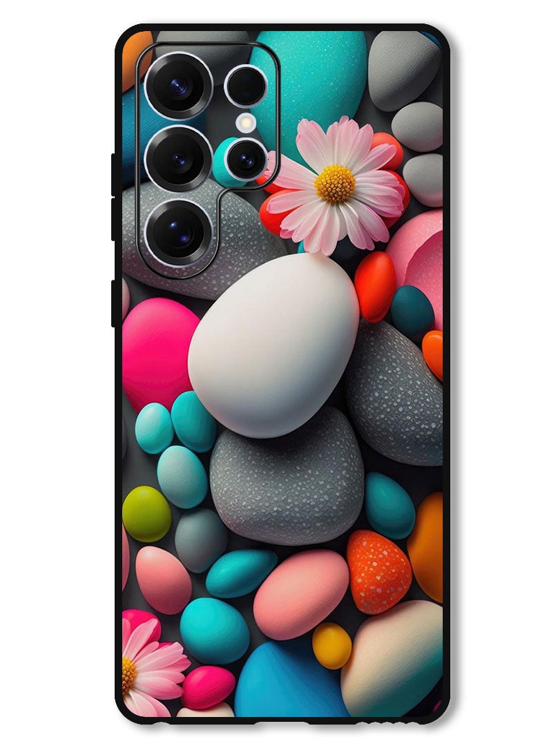 Theodor Protective Case Anti Scratch Shock Proof Bumper Cover For Samsung Galaxy S25 Ultra Colourful Stones - Image 1