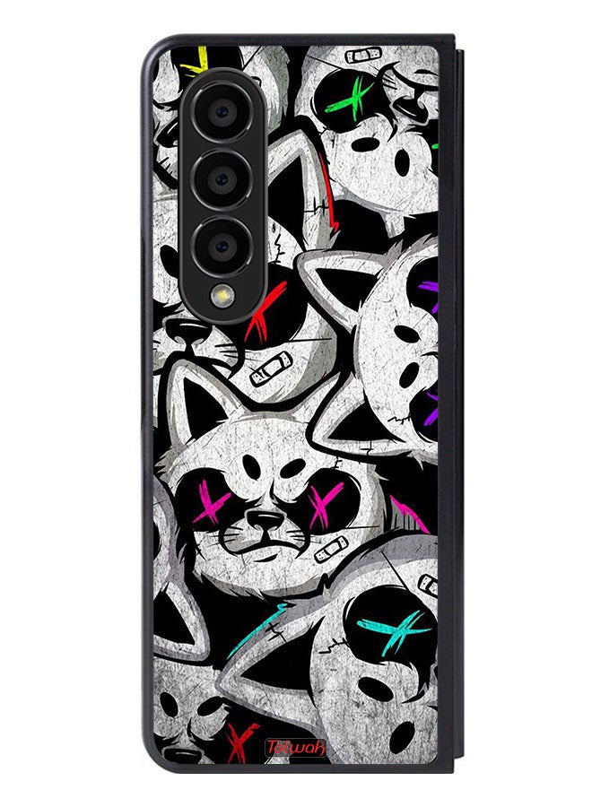 Tolwak Samsung Galaxy Z Fold 4 Protective Case Cover Marshmallow Cats - Image 1