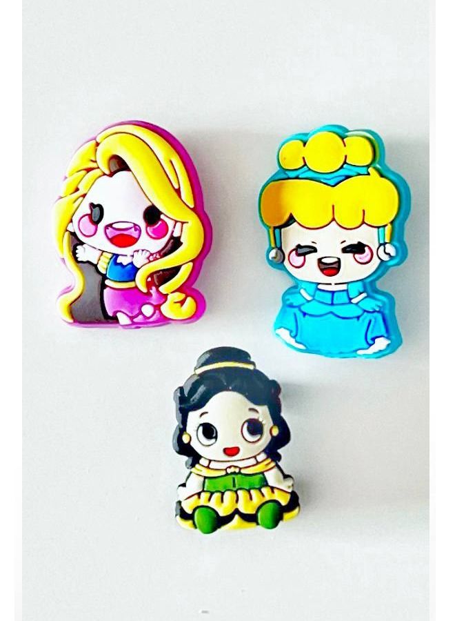 3 Pieces PVC Crotoons Design Brooch