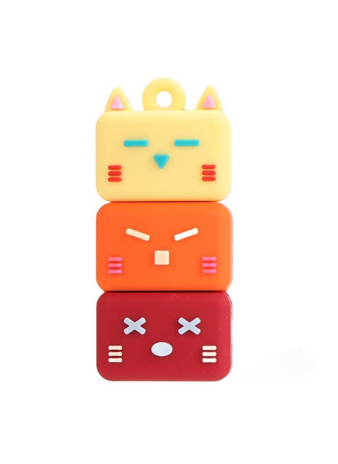Thoraya PVC soft glue USB flash drive cute cartoon USB flash drive stacking cat USB flash drive gift USB flash drive 128G  - Image 1