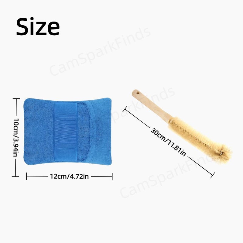 Blue Sand Cleaning Set 2pcs With Brush For Beach And Travel - Image 3