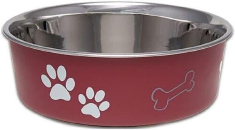 Loving Pets Bella Bowl for Dogs, Small, Merlot - Image 1