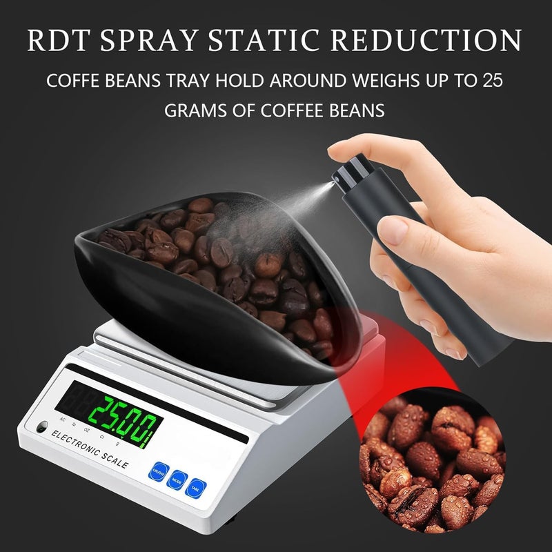 UWSTE Coffee Bean Dosing Cup and 20ML Spray Bottle Kit, Ceramic coffee dosing cup & & Espresso Bean Spritzer, Static Reducing Spray, Coffee Lover Gift - Image 2