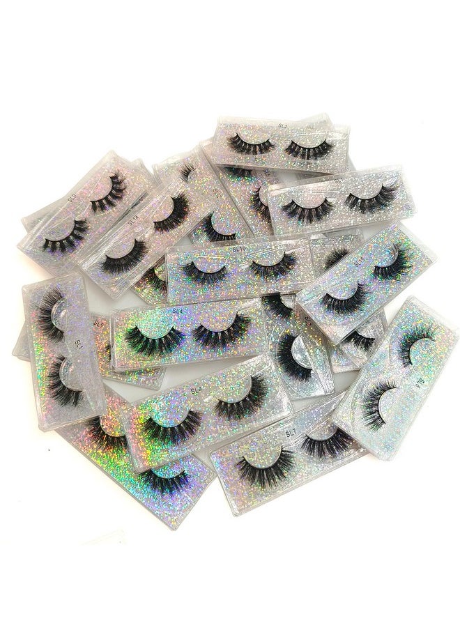 U-Hotmi - 12Mm Faux Mink Lashes 10 Pairs Natural Thick Lashes Pack Fluffy Wholesale Fales Eyelashes - Image 1