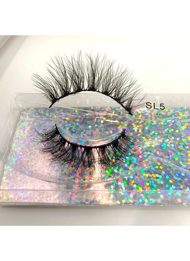 U-Hotmi - 12Mm Faux Mink Lashes 10 Pairs Natural Thick Lashes Pack Fluffy Wholesale Fales Eyelashes - Image 1