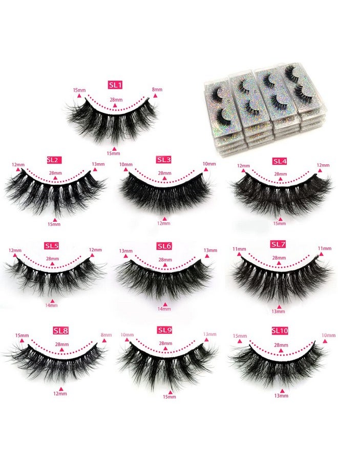 U-Hotmi - 12Mm Faux Mink Lashes 10 Pairs Natural Thick Lashes Pack Fluffy Wholesale Fales Eyelashes - Image 1