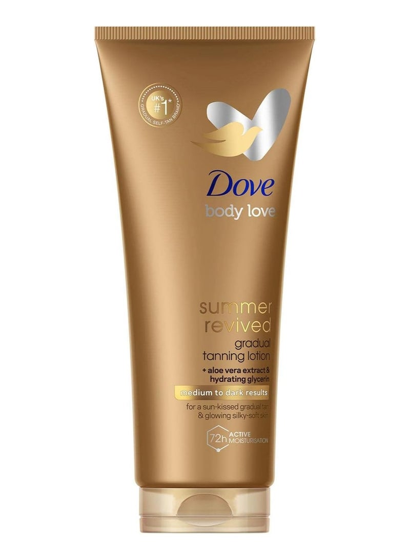 Dove Dermaspa Summer Revived Medium To Dark Gradual Self Tan 200ml - Image 1