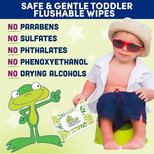Kandoo Flushable Wipes for Baby and Kids by Kandoo, Sensitive and Unscented Formula, Hypoallergenic Potty Training Wet Cleansing Cloths, 50 Count, Pack of 12 - Image 2