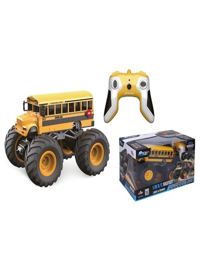 Racing Rally 1:18 Big Foot Monster Bus with Remote Control - DL18A03 - Image 1