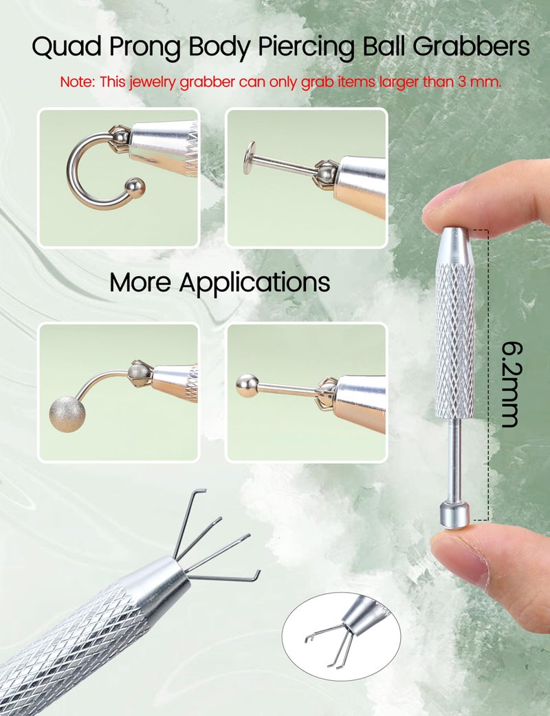 Fansilver 18G Flat Back Earrings for Women with Piercing Ball Grabber Tool - 316L Surgical Steel Cartilage Hoop Earrings Stack, Internal Thread CZ Stud Piercing Jewelry for Tragus Helix Conch & Hypoallergenic Lip Nose Rings Hoops Gold - Image 5