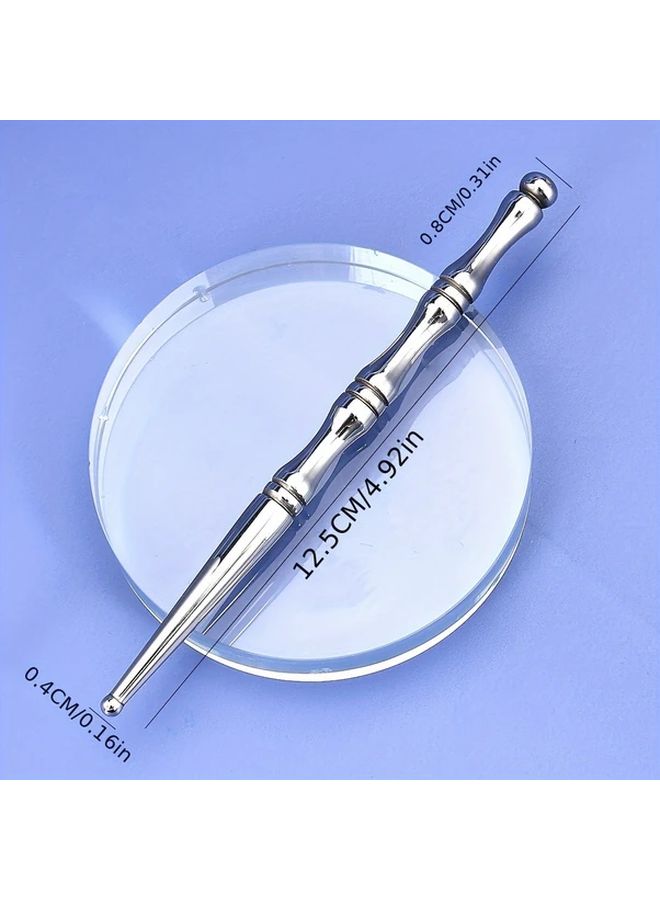 Stainless Steel Dual Ended Massage Stick For Eyes Face Feet Set 1 Acupressure Tool - Image 1