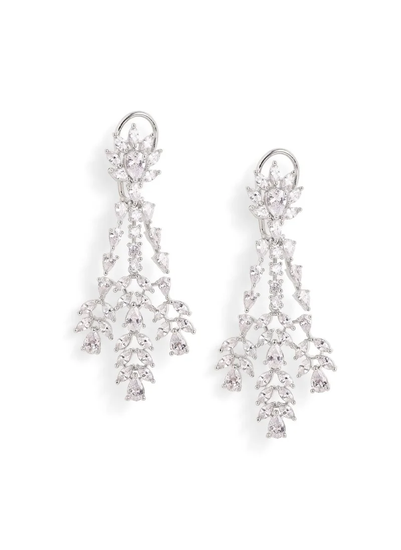 Priyaasi American Diamond StuddedContemporary Drop Earrings