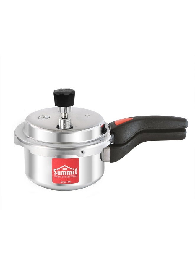 Summit Outer Lid 1 Litre Induction Base Supreme Aluminium Pressure Cooker, Silver - Image 1