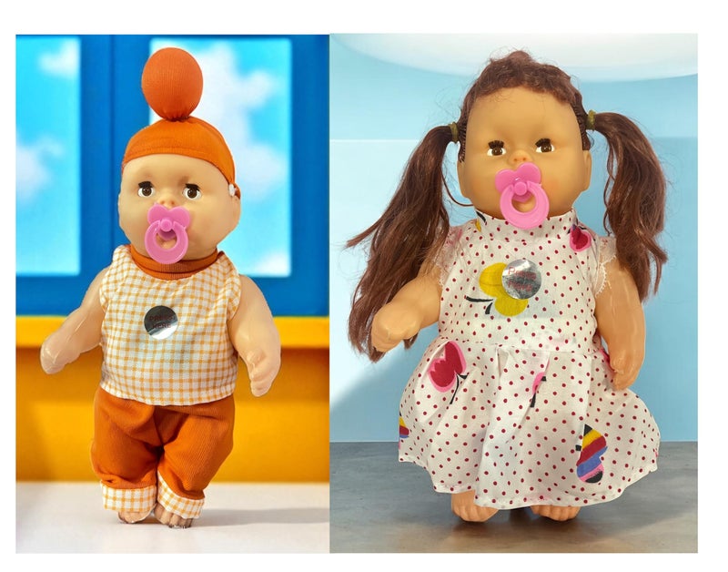 DISILA TRADERS Musical Paji & Doll for Kids-Set of 2 | Interactive Baby Dolls with Moving Limbs & Realistic Sound Effects | Soft, Lightweight, Safe Toy for Girls & Boys (Multicolor) - Image 2