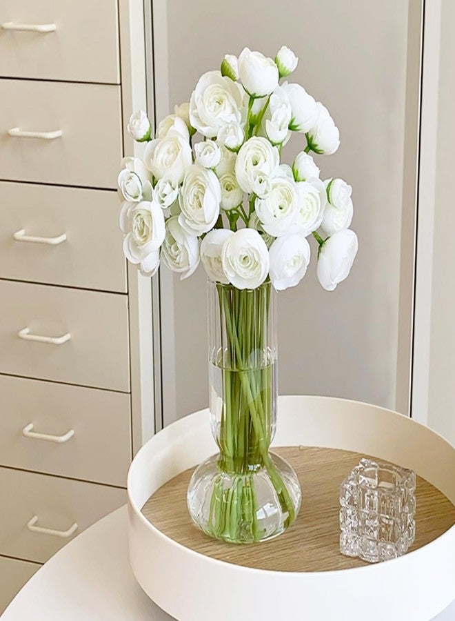 ROPCIA 18 Pcs Ranunculus Artificial Fake Plants Flowers,White Faux Silk Mini Flowers for DIY Bouquets Bulk Faux Wedding Filler Home Centerpieces Arrangements Bridal Christmas Decorations - Image 5