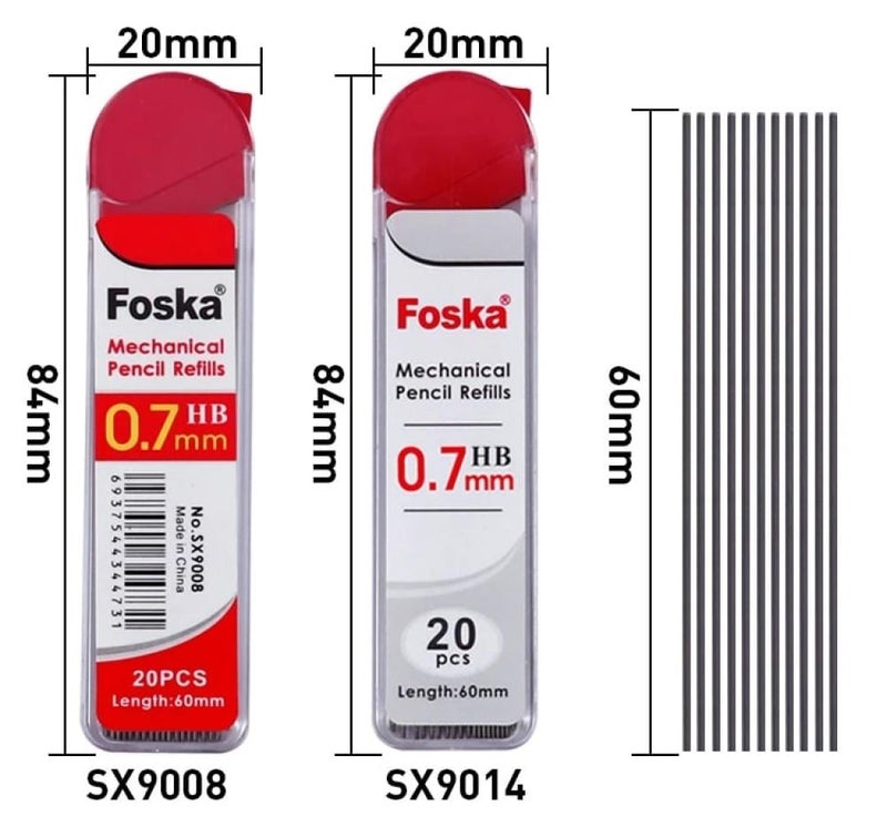 FOSKA HB Mechanical Pencil Replacement Leads - 2 Packs, 0.7 mm - Image 3